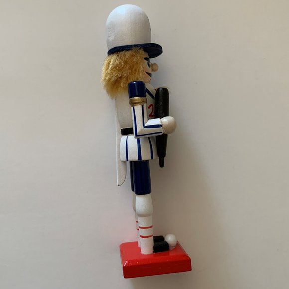 Vintage Nutcracker Baseball Player Collectible Wood Christmas Holiday Decor 6" - Picture 7 of 9
